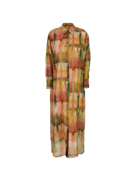 Kołnierzykowy sukienka Momoni garniturowa pomarańczowa