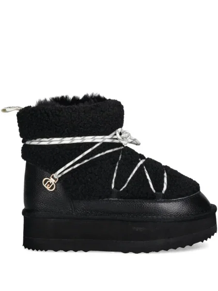 Боти до глезена Liu Jo с връзки с дантела черно