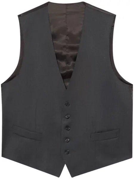 Vlněná vesta Brooks Brothers šedá