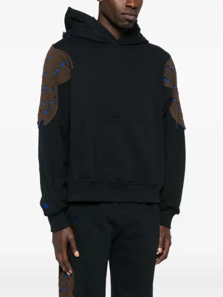 Fleece hoodie Kiko Kostadinov μαύρο