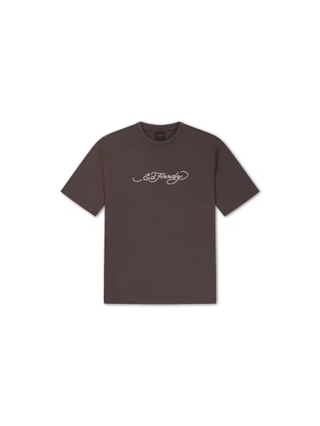 Ed Hardy Tricou maro alb
