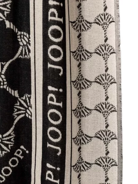 Fular Joop! cu franjuri negru