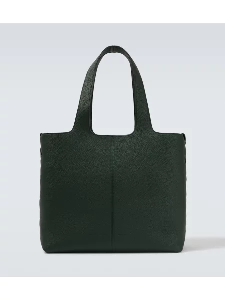 Usnjena torba Bottega Veneta zelena