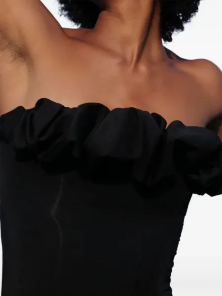 Costum de baie Maygel Coronel cu volane negru