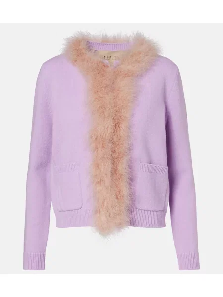 Cardigan Valentino de lână violet