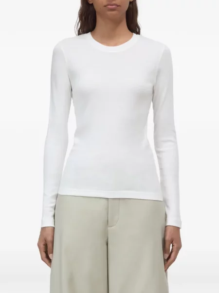Lung tricou Closed alb