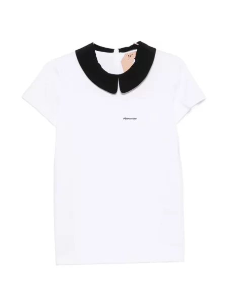 Gulerat tricou N°21 alb