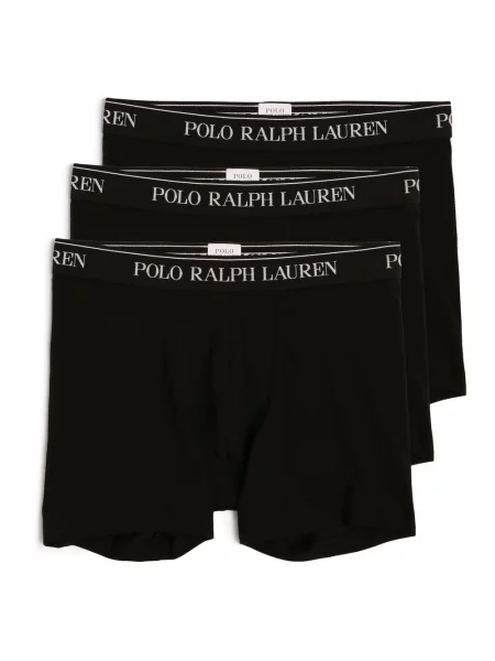 Polo Ralph Lauren Obcisłe bokserki pakowane po 3 szt. Mężczyźni jednolity L czarny