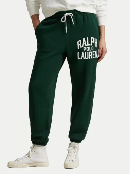 Polo Ralph Lauren Hlače tamno / bijela zelena