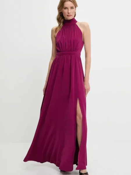 Answear Lab rochie maxi evazati roz