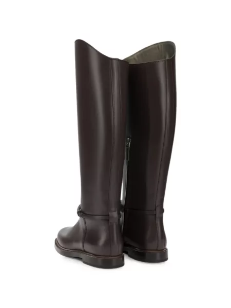 Botine Brunello Cucinelli din piele maro