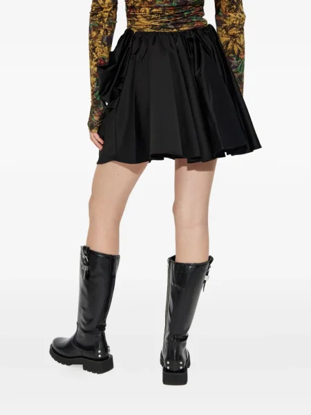 Fusta mini Ganni drapată negru