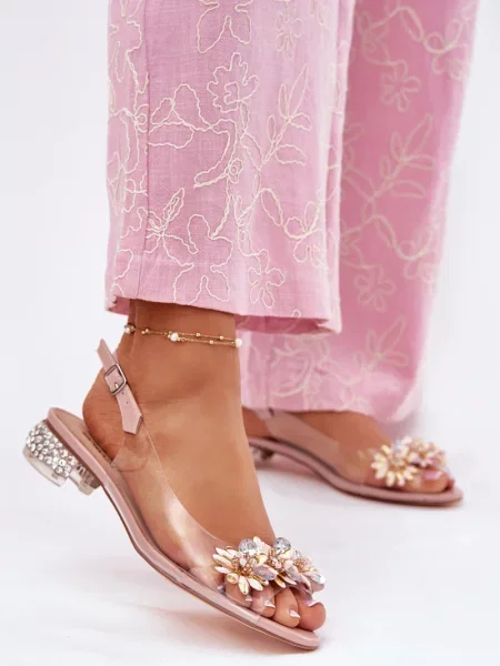 Прозрачни сандали S. Barski с нисък ток