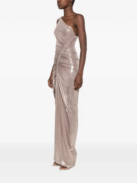 Rochie maxi Atu Body Couture cu volane cu un umăr gol