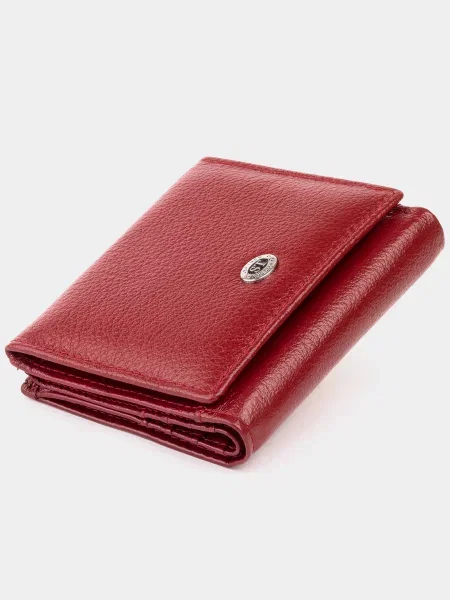 Кожаный кошелек St Leather Accessories бордовый
