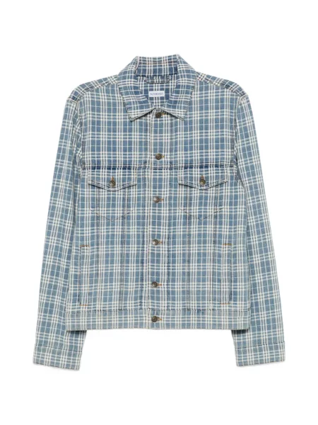 Geacă de blugi Burberry în carouri cu imagine albastru