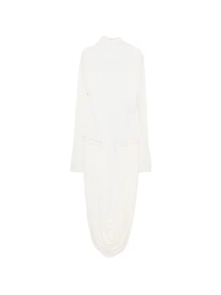 Rochie midi Stella Mccartney drapată alb