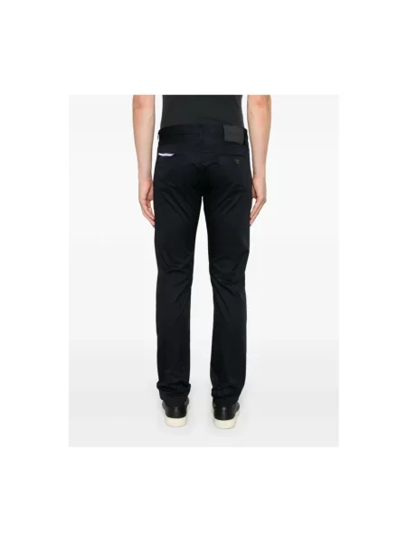 Spodnie Emporio Armani z logo niebieskie