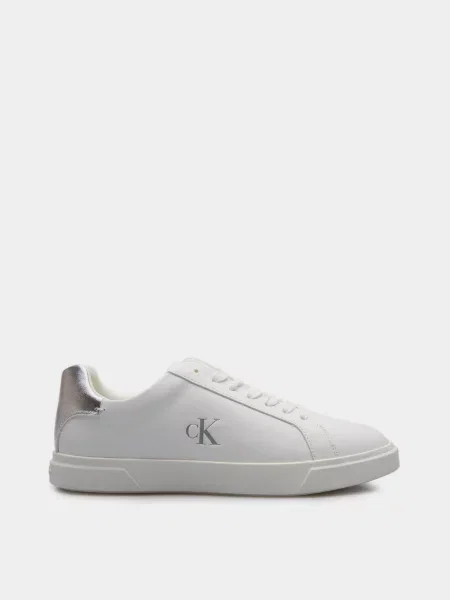 Шкіряні Кеди низькі Calvin Klein LOW PRO CUPS LACEUP LTH MET білий