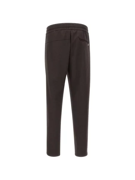 Pantaloni Devore de lână alergare cu cordon maro