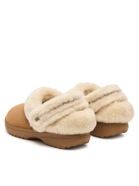 Semišové klasické pantofle Crocs hnědé