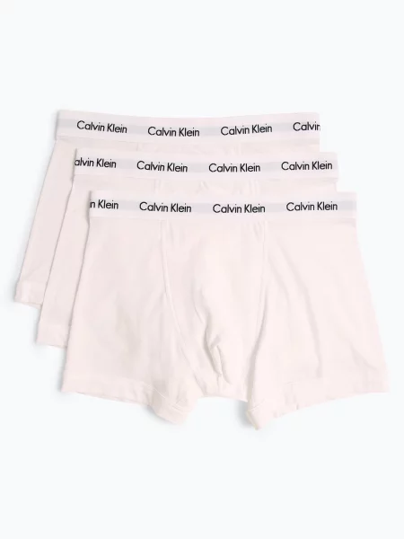 Calvin Klein Obcisłe bokserki pakowane po 3 szt. Mężczyźni Dżersej jednolity L biały