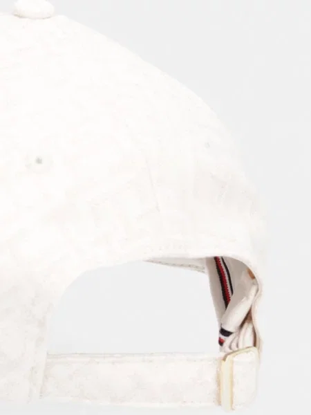 Czapka z daszkiem z czystej bawełny Tommy Hilfiger beżowa