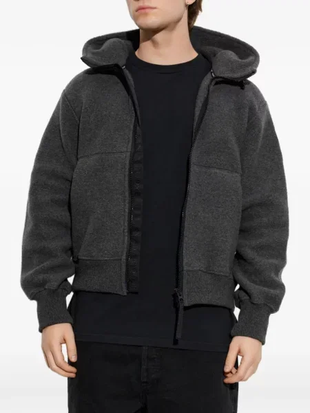 Geacă Canada Goose cu glugă gri