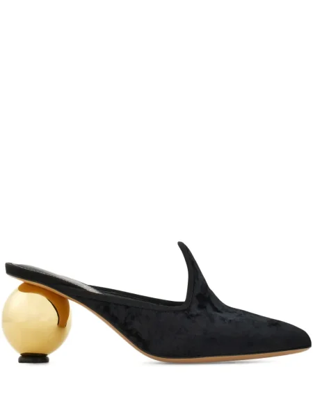 Papuci tip mules Ferragamo din piele negru