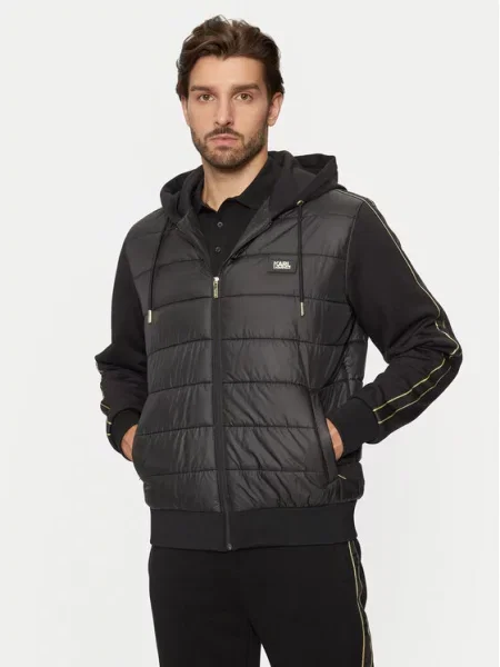 Prehodna jakna KARL LAGERFELD črna