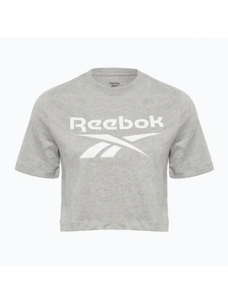 Tricou pentru femei Reebok Identity Big Logo Crop Tee medium grey heather gri