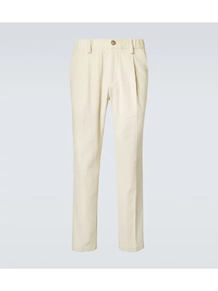 Pantaloni Herno din cașmir alb