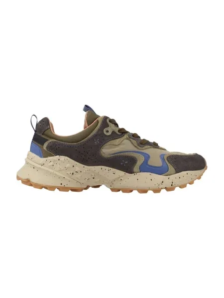Pantofi Flower Mountain cu model floral verde
