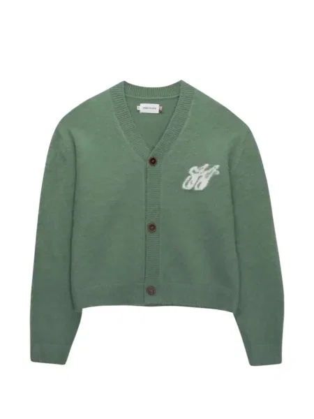 Cardigan Honor The Gift cu decolteu în V verde
