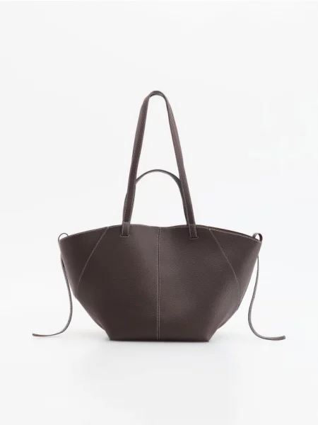 Reserved Geantă shopper maro-închis maro