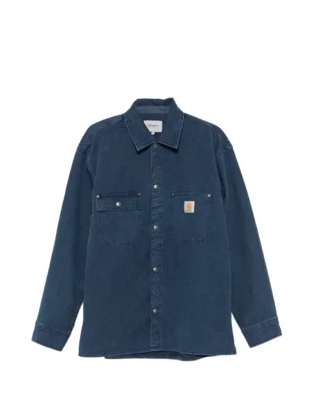 Cămașă Carhartt Wip de catifea cord albastru