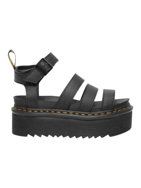 Sneakersy Dr. Martens skórzane na platformie czarne