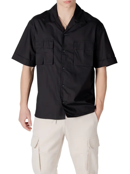 Košile Antony Morato s krátkými rukávy černá