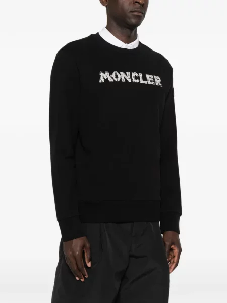 Hanorac Moncler cu broderie negru