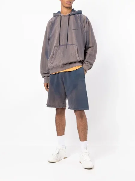 Dryžuotos šortai Off-white balta