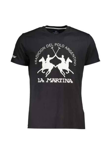 Tricou La Martina cu imagine negru