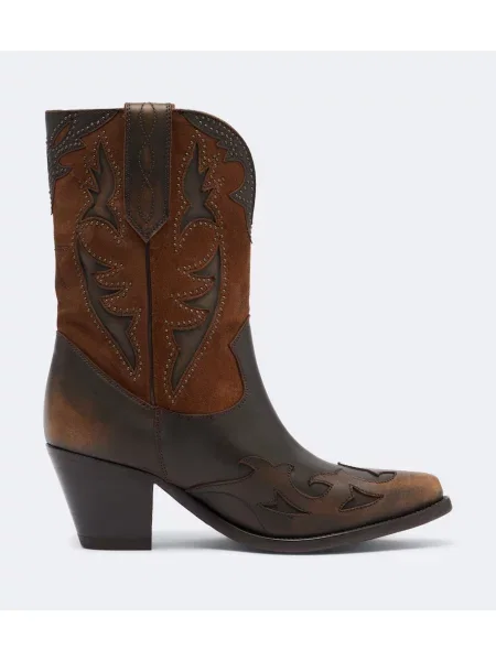 Botine Golden Goose din piele de căprioară maro