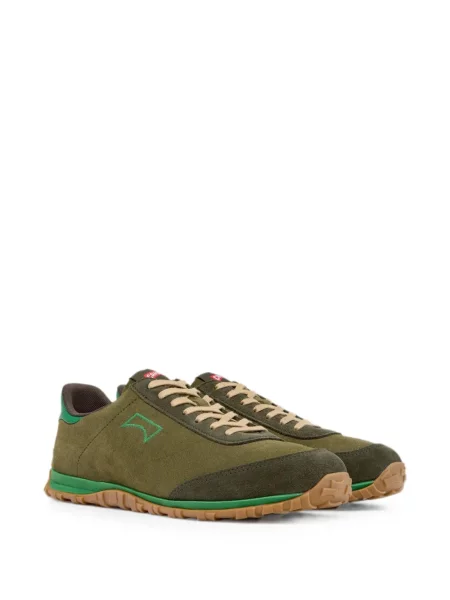 Sneakerși Camper din piele de căprioară verde