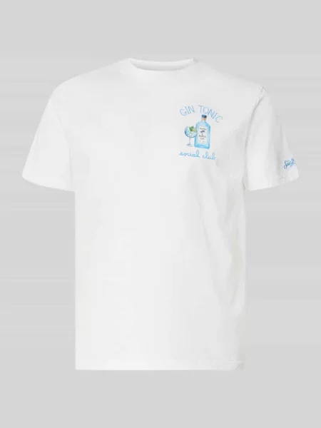 Koszulka T-shirt z przeszyciami model PORTOFINO' Mc2 Saint Barth biała