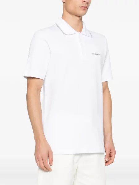 Polo Casablanca cu broderie alb