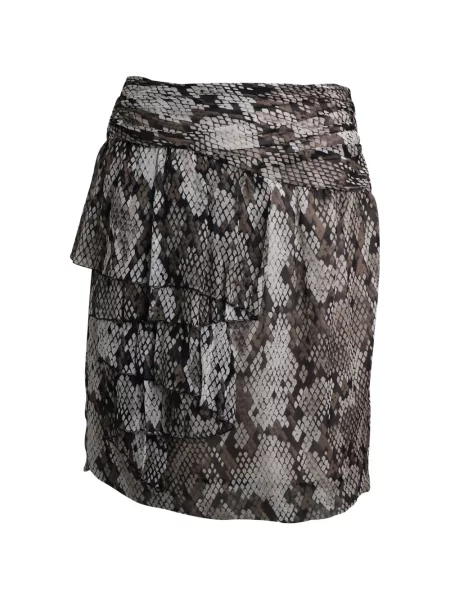 Fustă Moschino Cheap & Chic cu imagine cu model piele de șarpe gri