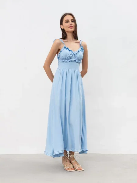 Сукня міді Romashka Фрезія блакитний
