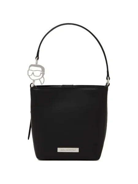 Geantă bucket Karl Lagerfeld mini cu autograf negru