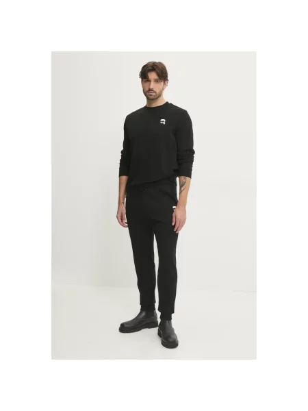 Karl Lagerfeld bluza z aplikacją czarny