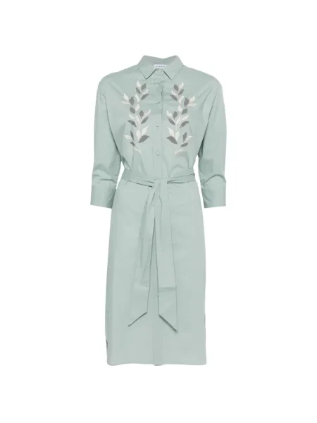 Rochie midi Rosso 35 până la genunchi cu legături de costum verde